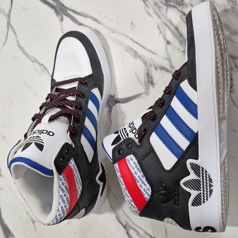 Adidas Transmission Pack Hi Top Hard Court Basketball Sneakers, Mens 9 White - Picture 10 of 15